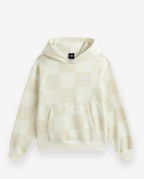 VANS TONAL CHECK STRETCH LOGO PULLOVER WHITE\CREAM