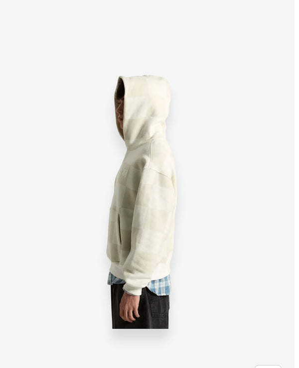VANS TONAL CHECK STRETCH LOGO PULLOVER WHITE\CREAM