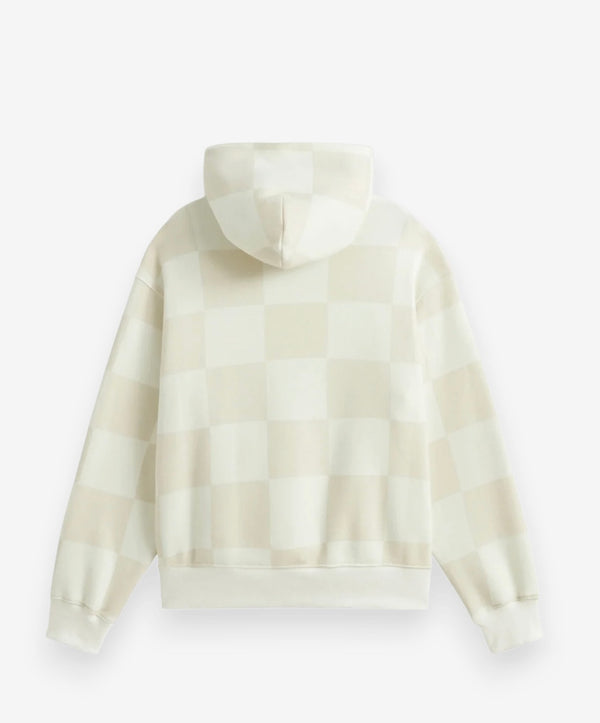 VANS TONAL CHECK STRETCH LOGO PULLOVER WHITE\CREAM