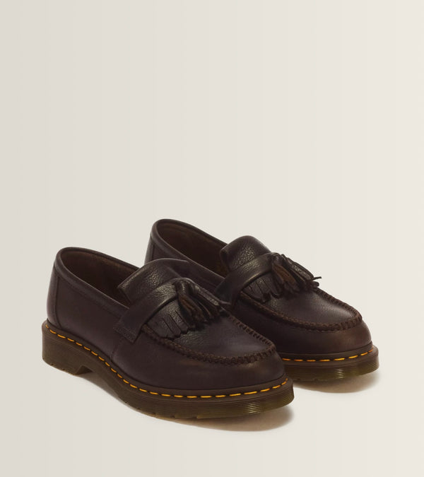 Dr Martens-ADRIAN YELLOW STITCH AMBASSADOR LEATHER LOAFERS