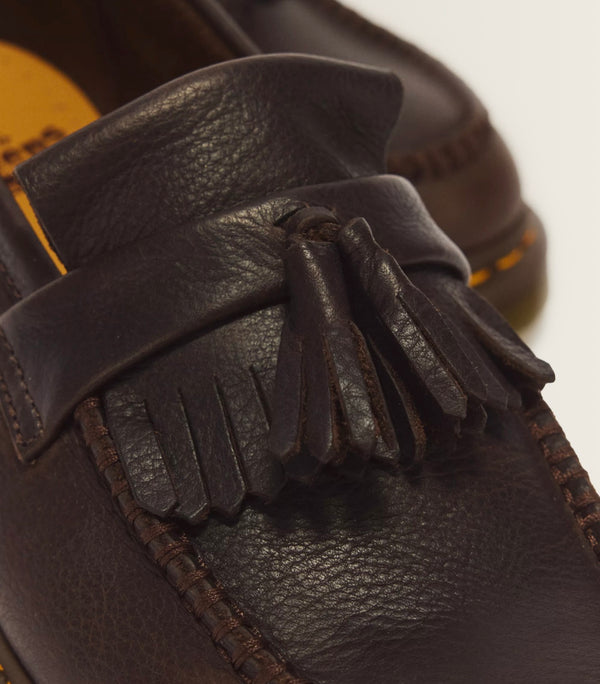 Dr Martens-ADRIAN YELLOW STITCH AMBASSADOR LEATHER LOAFERS