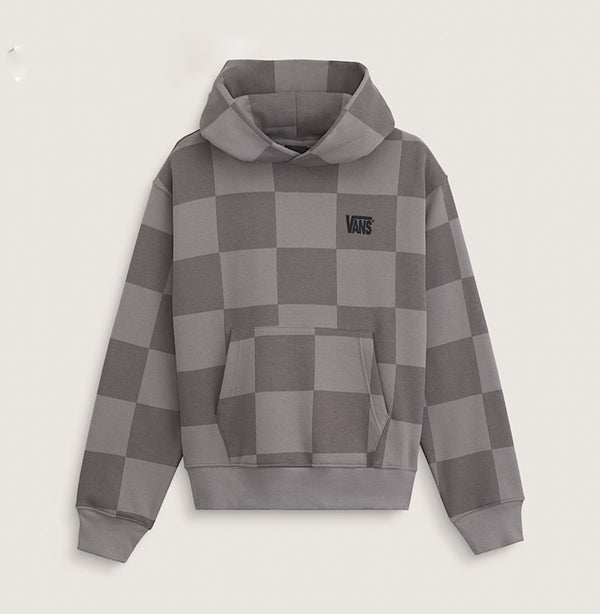 Stretch Logo Checkerboard Pullover Hoodie