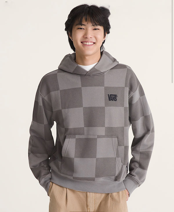 Stretch Logo Checkerboard Pullover Hoodie