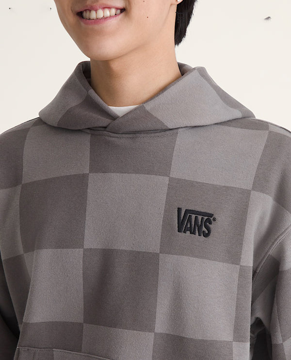 Stretch Logo Checkerboard Pullover Hoodie