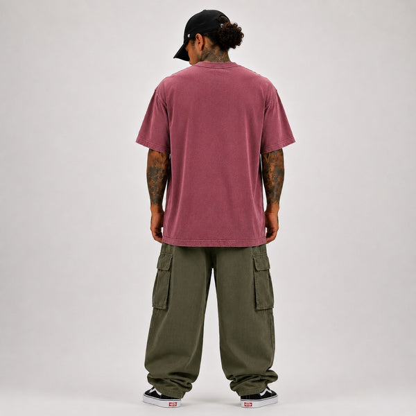 LIGHTWAVE Destroyed Bomb Tee - Crimson