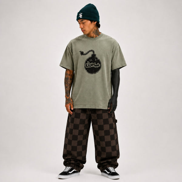 LIGHTWAVE Destroyed Bomb Tee - Sage