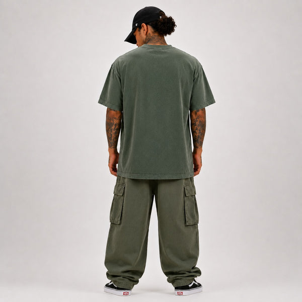 LIGHTWAVE Destroyed Bomb Tee - Vintage Green