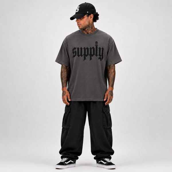 SUPPLY Gothic Logo Tee - Pepper