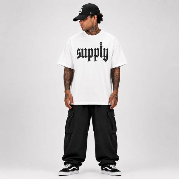SUPPLY Gothic Logo Tee - Vintage White