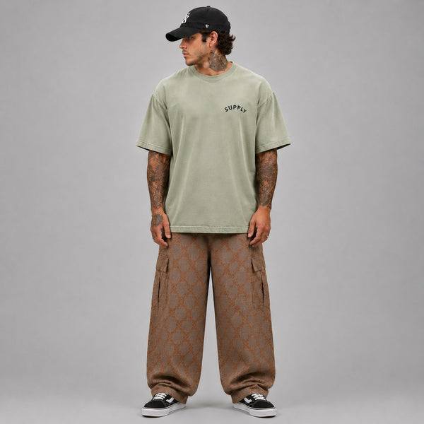 SUPPLY Gun & Rose Pigment Dyed Tee - Sage