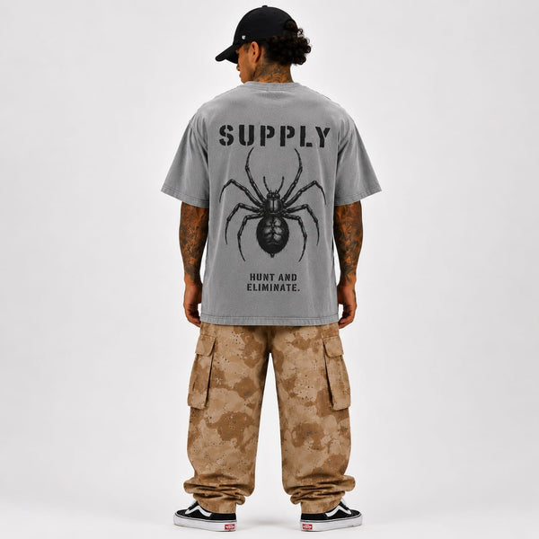 SUPPLY Spider Pigment Dyed T-Shirt - Vintage Grey