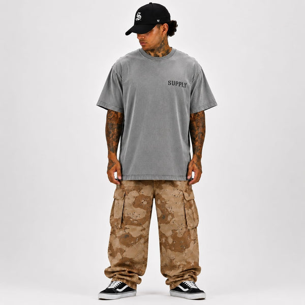 SUPPLY Spider Pigment Dyed T-Shirt - Vintage Grey