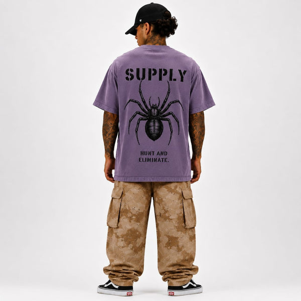 SUPPLY Spider Pigment Dyed T-Shirt - Vintage Purple