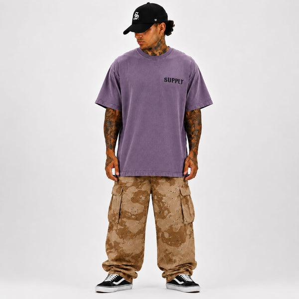 SUPPLY Spider Pigment Dyed T-Shirt - Vintage Purple