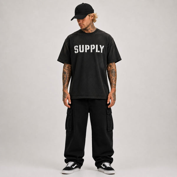 SUPPLY Stencil Logo Tee - Black