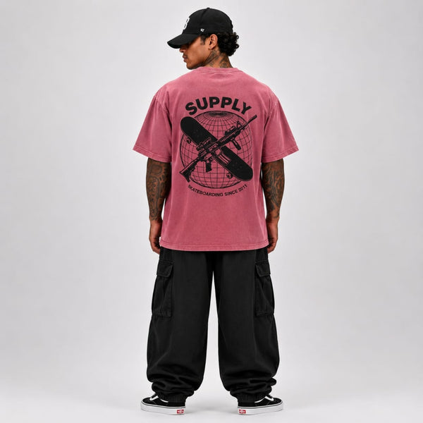SUPPLY Worldwide Tee - Crimson