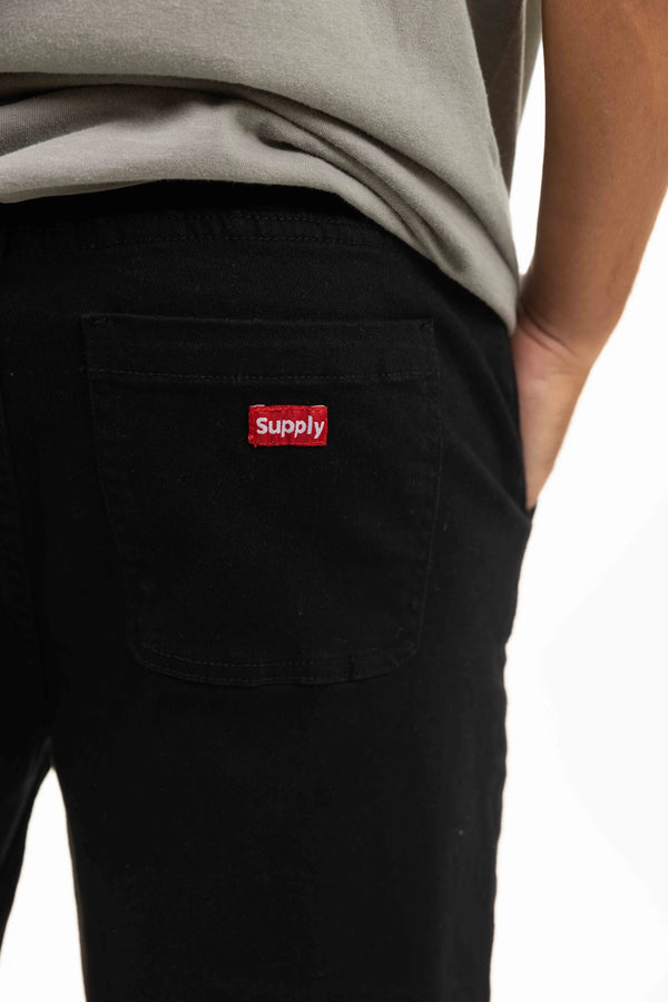 Supply Short Baggy Jeans - Black