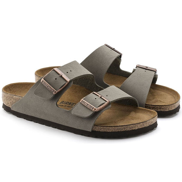 Birkenstock Arizona Birko Flor Nubuck Stone - כפכפי גברים - Flip Flop