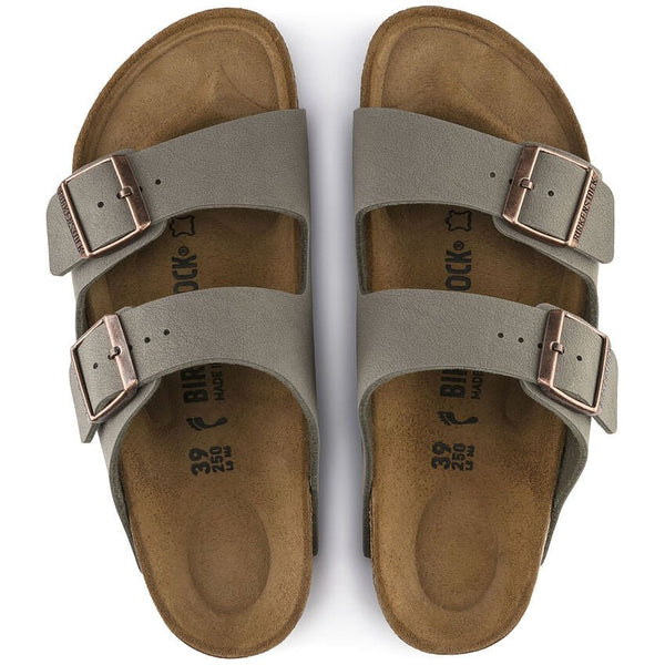 Birkenstock Arizona Birko Flor Nubuck Stone - כפכפי גברים - Flip Flop