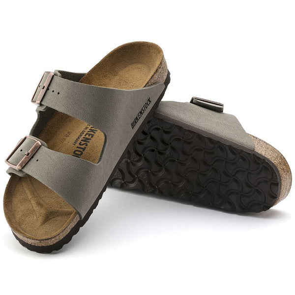 Birkenstock Arizona Birko Flor Nubuck Stone - כפכפי גברים - Flip Flop