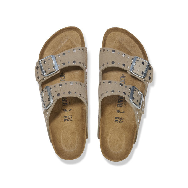 Birkenstock Arizona Rivet Border Taupe כפכפי בירקנשטוק אריזונה טיופ - Flip Flop