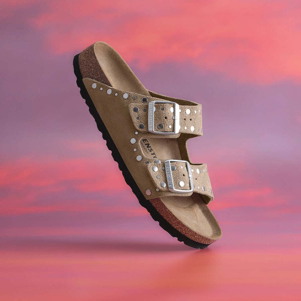 Birkenstock Arizona Rivet Border Taupe כפכפי בירקנשטוק אריזונה טיופ - Flip Flop