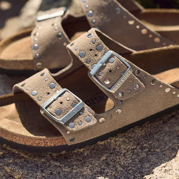 Birkenstock Arizona Rivet Border Taupe כפכפי בירקנשטוק אריזונה טיופ - Flip Flop