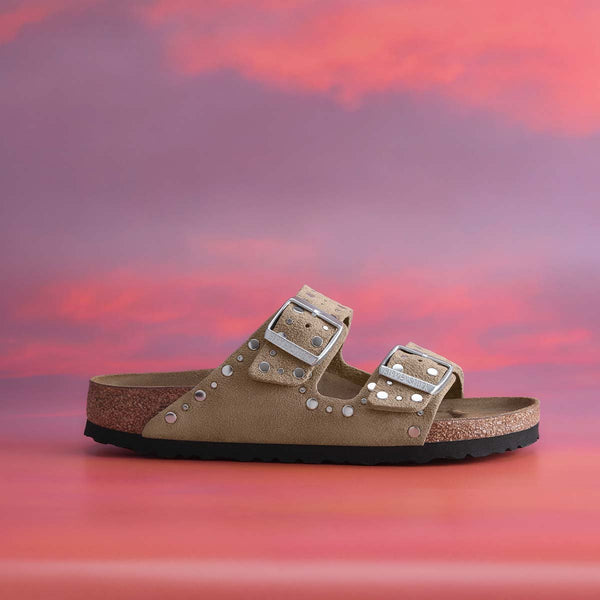 Birkenstock Arizona Rivet Border Taupe כפכפי בירקנשטוק אריזונה טיופ - Flip Flop
