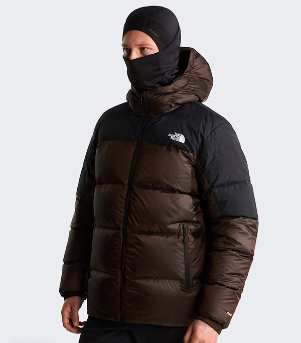Diablo Down 2.0 Hooded Jacket -Dark Chestnut Black Heather-TNF Black - Coat