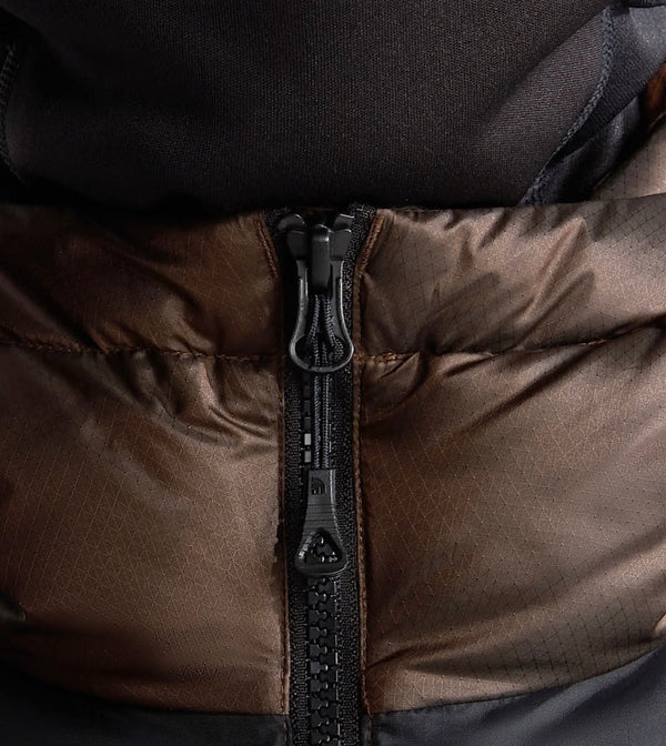 Diablo Down 2.0 Hooded Jacket -Dark Chestnut Black Heather-TNF Black - Coat