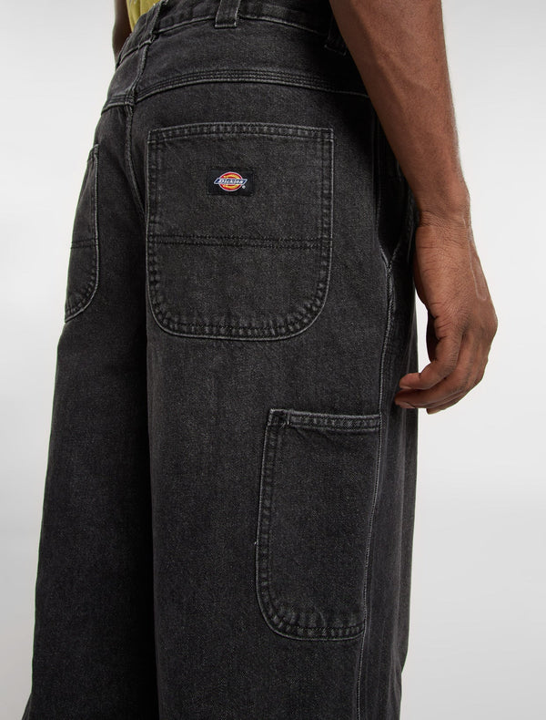 Dickies - Madison Baggy Denim Jeans Black Wash Faded - Pants