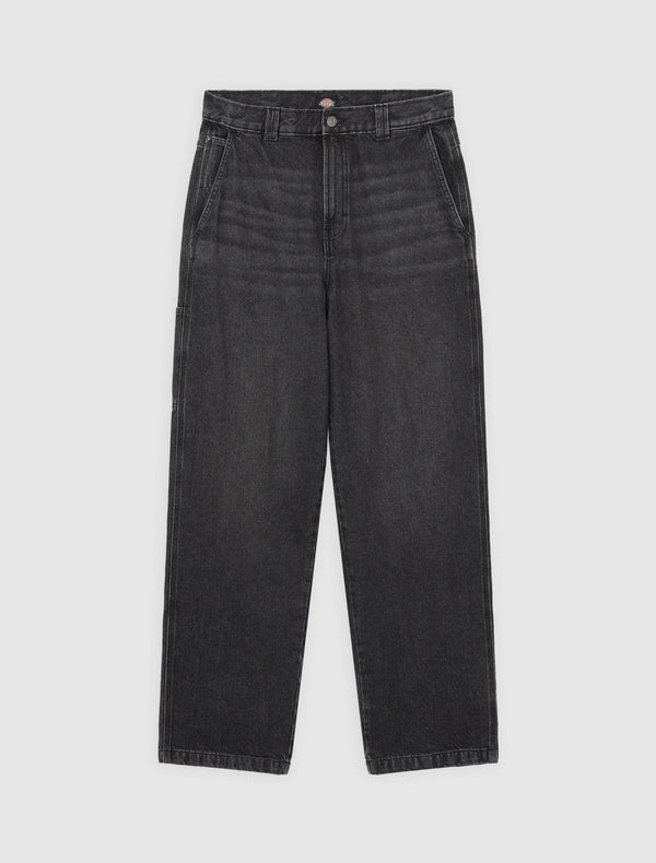 Dickies - Madison Baggy Denim Jeans Black Wash Faded - Pants