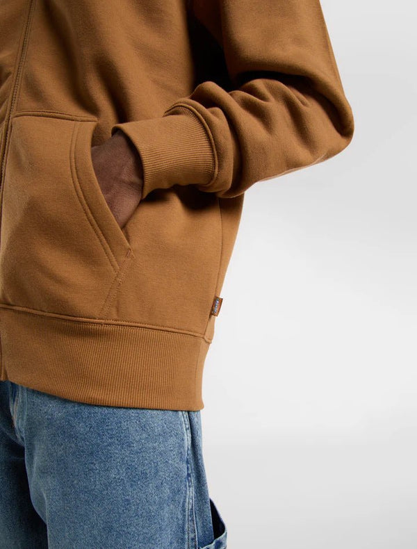 Dickies Men's Summerdale Full - Zip Hoodie Brown Duck - Hoodie