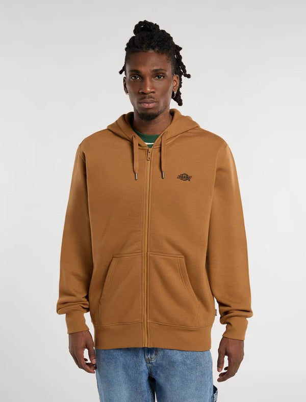 Dickies Men's Summerdale Full - Zip Hoodie Brown Duck - Hoodie