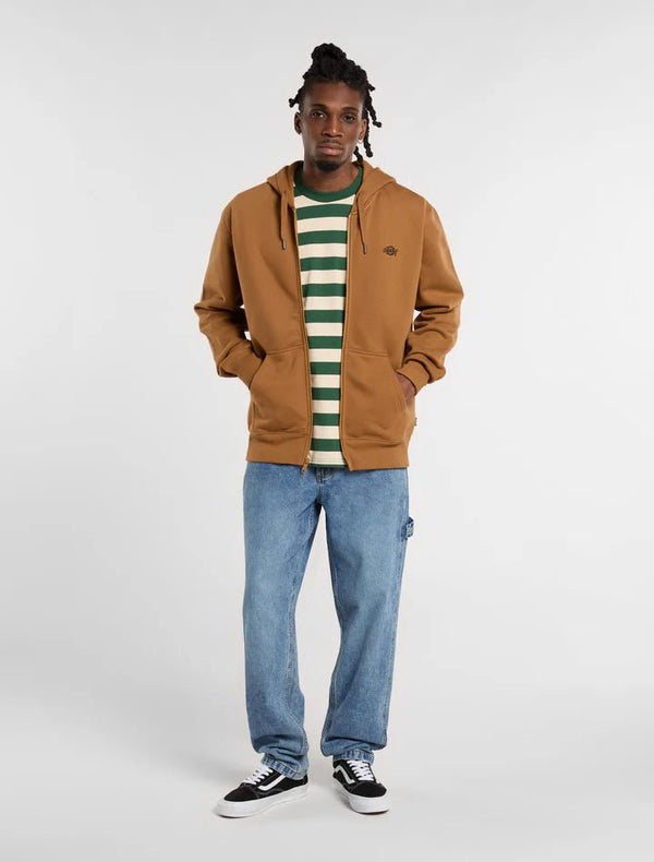 Dickies Men's Summerdale Full - Zip Hoodie Brown Duck - Hoodie