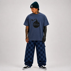 LIGHTWAVE Destroyed Bomb Tee - Vintage Blue - T-Shirt