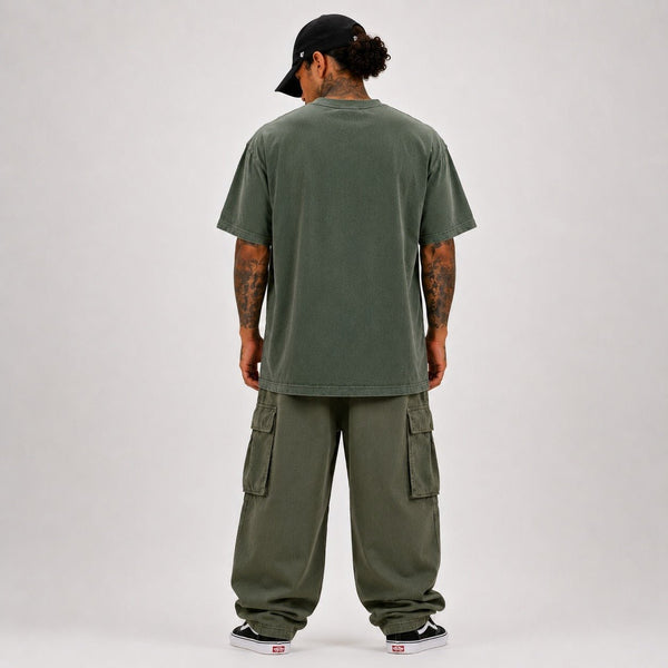 LIGHTWAVE Destroyed Bomb Tee - Vintage Green - T-Shirt