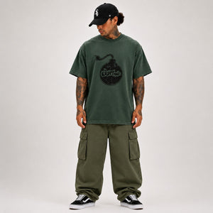 LIGHTWAVE Destroyed Bomb Tee - Vintage Green - T-Shirt