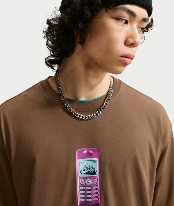 Nike SB Skate T-Shirt Phone - Brown -