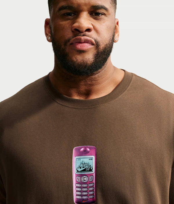 Nike SB Skate T-Shirt Phone - Brown -