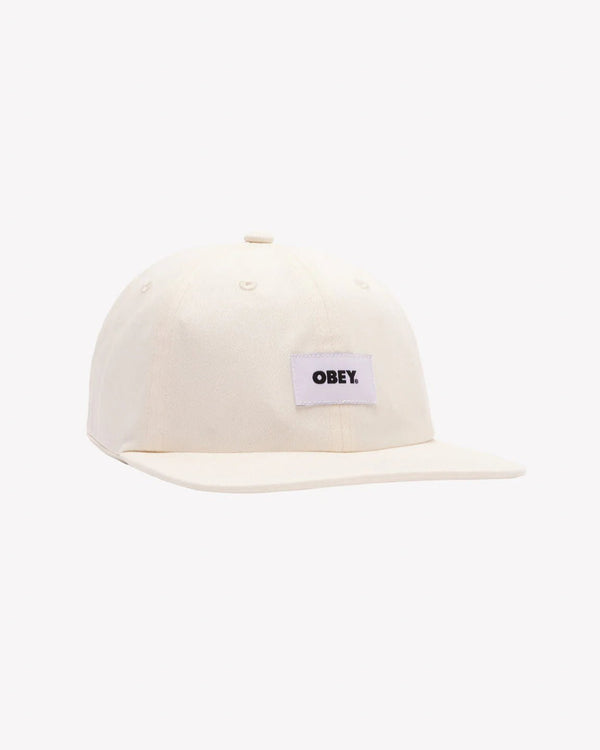 Obey Bold Organic 6 Panel Strapback Unbleached Hat - Hat