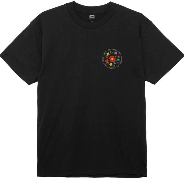 Obey City Flowers Classic Black T - Shirt - T - Shirt