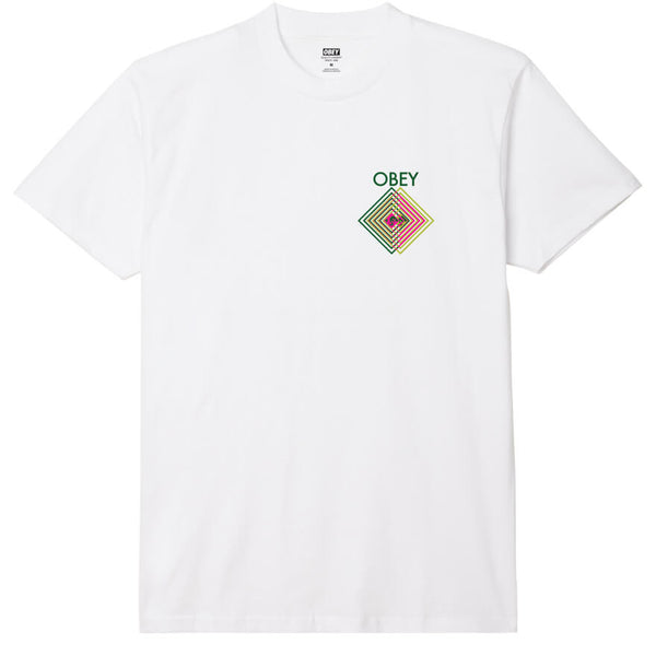 Obey Double Vision Classic White T - Shirt - T - Shirt