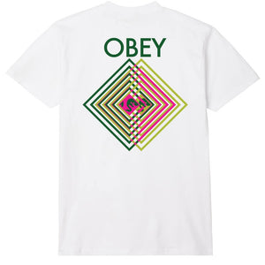 Obey Double Vision Classic White T - Shirt - T - Shirt