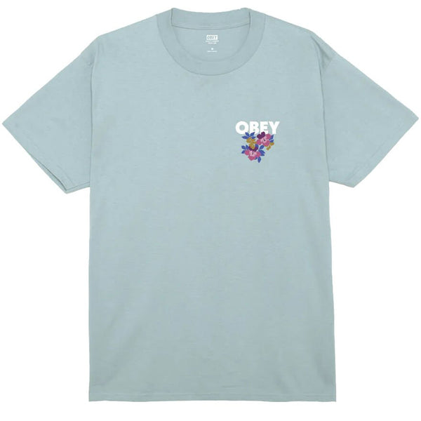 Obey Floral Garden Good Grey T - Shirt - T - Shirt