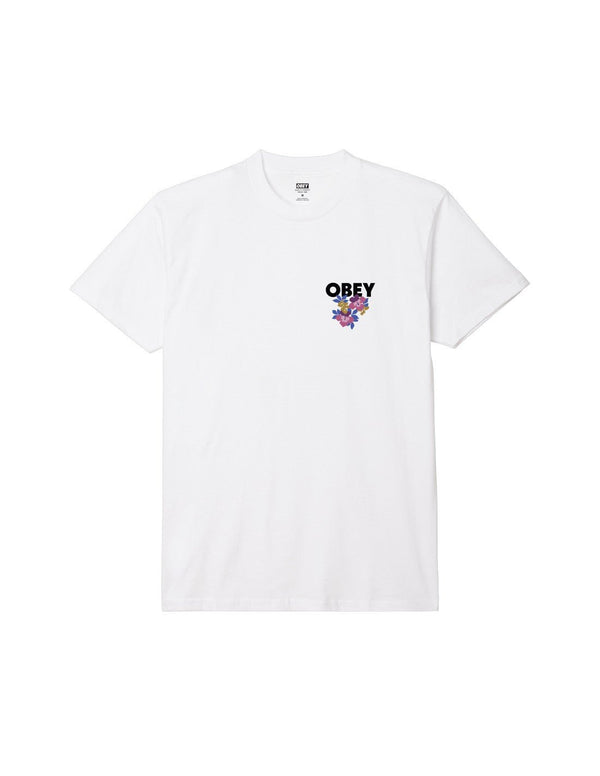 Obey Floral Garden White T - Shirt - T - Shirt