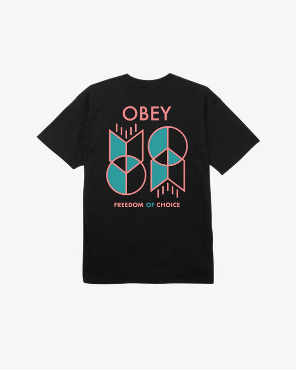 Obey Freedom Of Choice Classic Black T - Shirt - T - Shirt