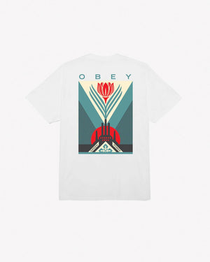 Obey Green Power Factory Classic White T - Shirt - T - Shirt