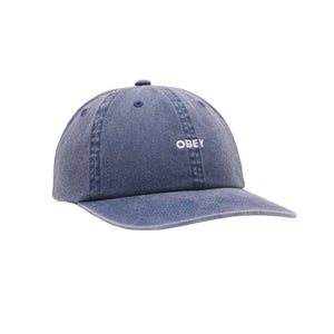 Obey Pigment Lowercase 6 Panel Strapback Pigment Navy Hat - Hat