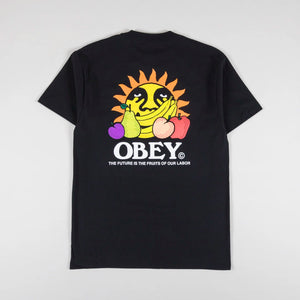 Obey The Future Is The Fruits Of Our Labor Black T Shirt - T - Shirt